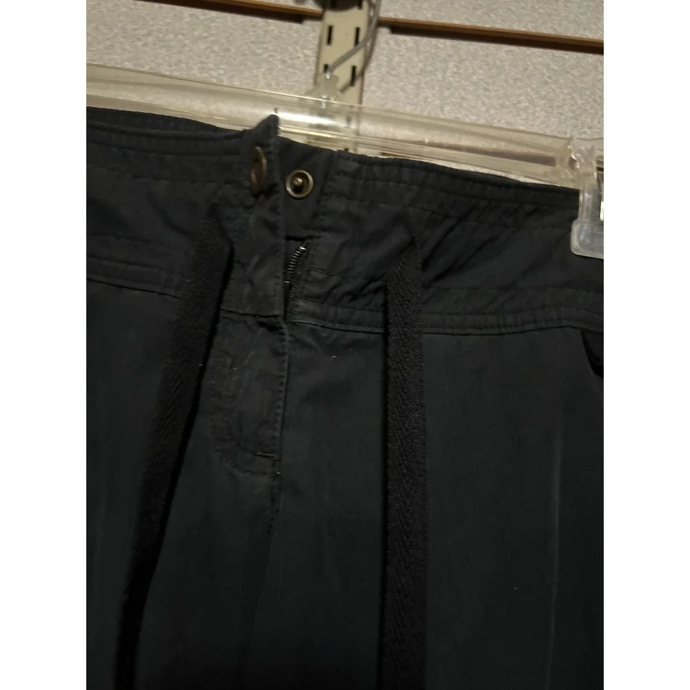 Nike Womens Black Cargo Pants S Straight Leg Utility Pockets Drawstring Waist